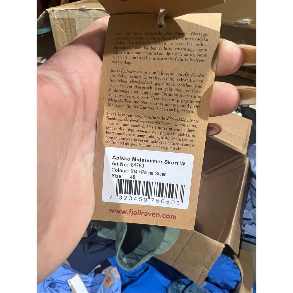 Fjallraven NWT Abisko Midsummer Skort Patina Green 48 (US 16) athletic activewea - Picture 7 of 7